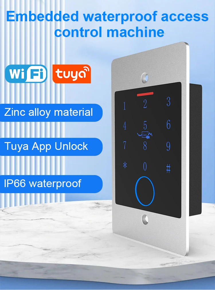 WiFi Tuya Smart Door Lock Keyboard RFID Access Controller Waterproof Metal Keypa