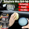 Car Plastic Restorer Crystal Clear Auto Interior Leather & Panel Renewal Wax Coating Agent Back To Black Gloss Car Wax Polish 1