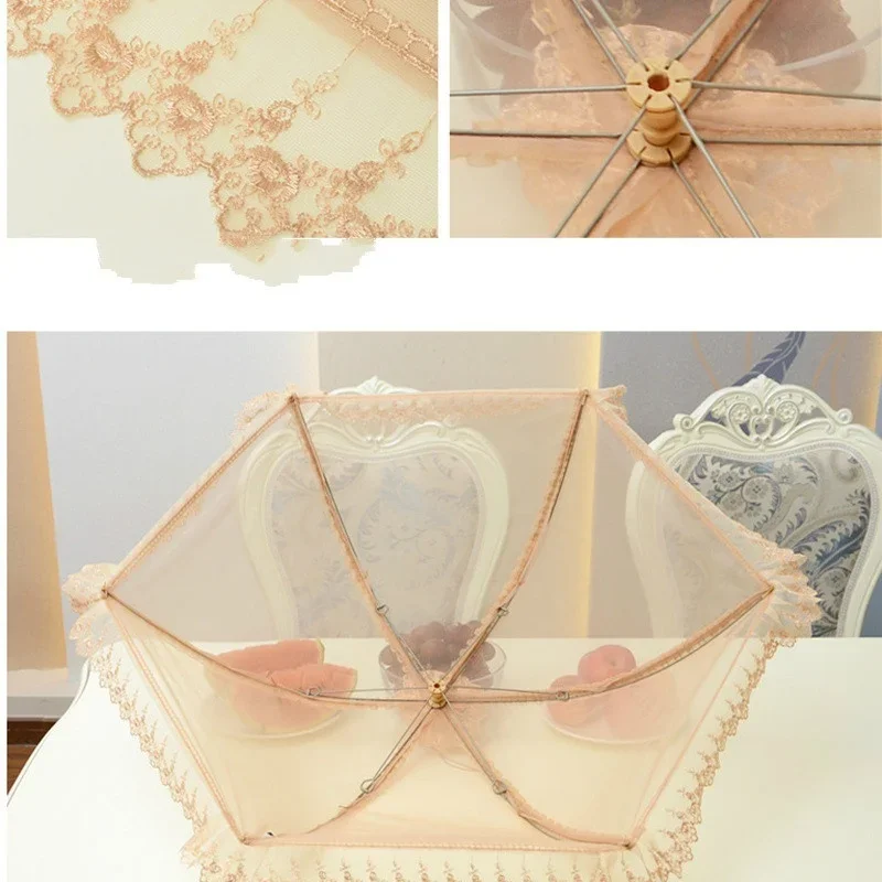 Food Cover Kitchen Foldable Food Cover Insect Cover Tent Mesh Square Net Umbrella Picnic Kitchen Mesh Anti Fly Mosquito Umbrella Easy Clean