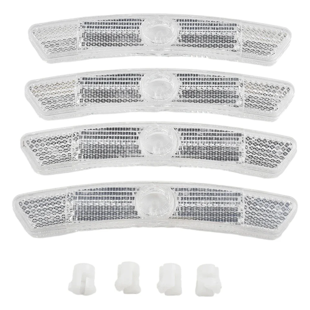 Bicycle Reflective Strips Spoke Reflector 125*20mm 4 Pcs Accessories Mountain Bike PC Replacement White/Yellow bicycle parts bike accessories bicycle wheel stickers