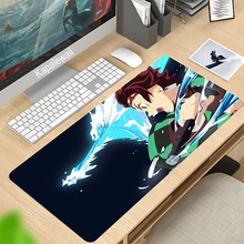 Demon Slayer Extra Large Mouse Pad Big Computer Gaming Mousepad 900x400 Rubber Locking Edge Gaming Mouse Mat PC Gamer Desk Mat