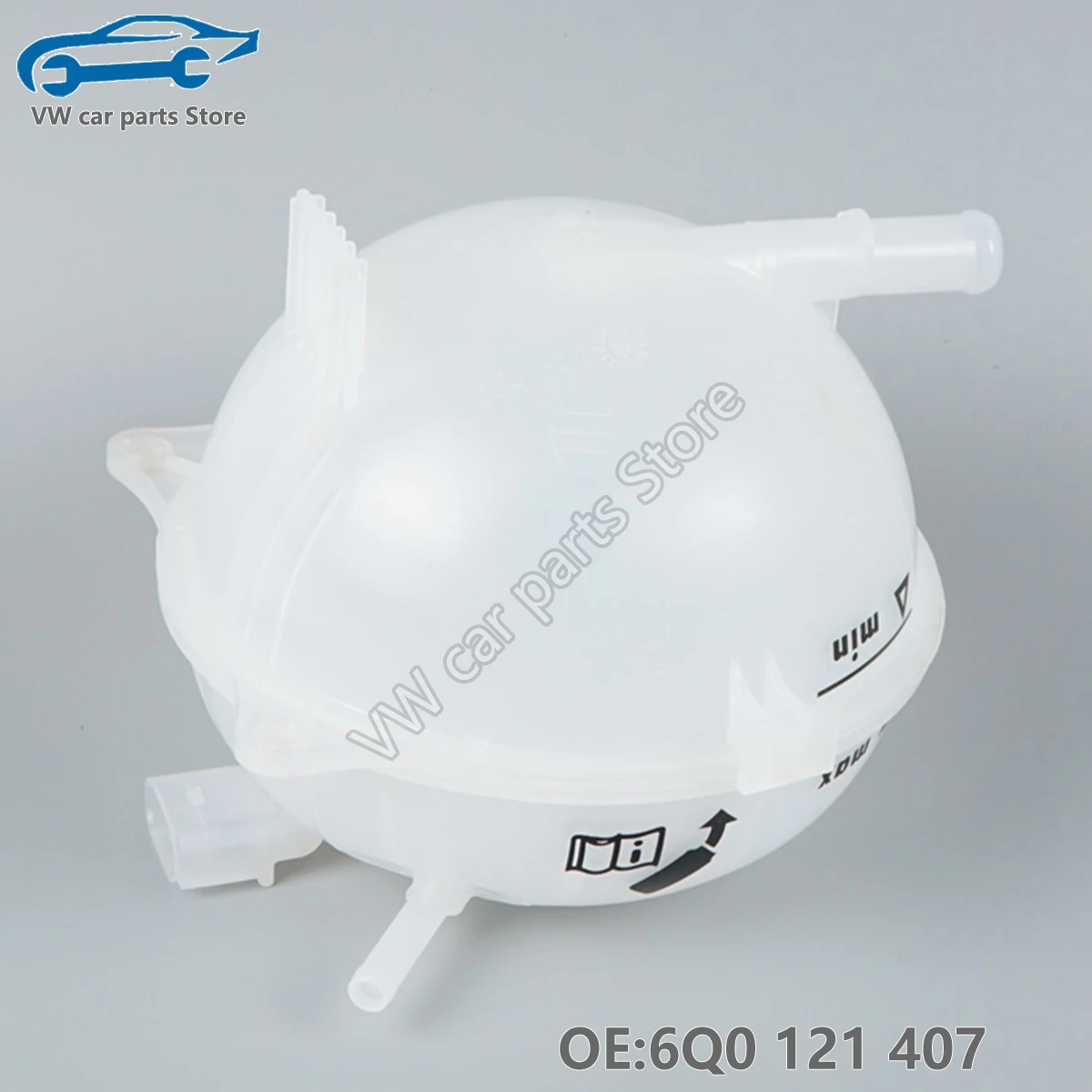 Coolant Expansion Tank 6Q0121407 Car Radiator Coolant Overflow Reservoir Expansion Recovery Tank for Audi A1 Seat Ibiza Skoda Fabia VW Polo Accessories
