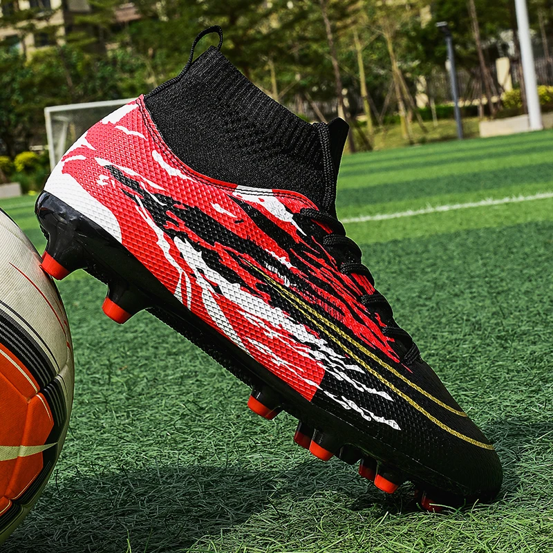 Unisex Hot-Selling Men's Soccer Shoes TF/FG Professional Non-Slip Training Football Boots Outdoor Grass Children's_voghion.com