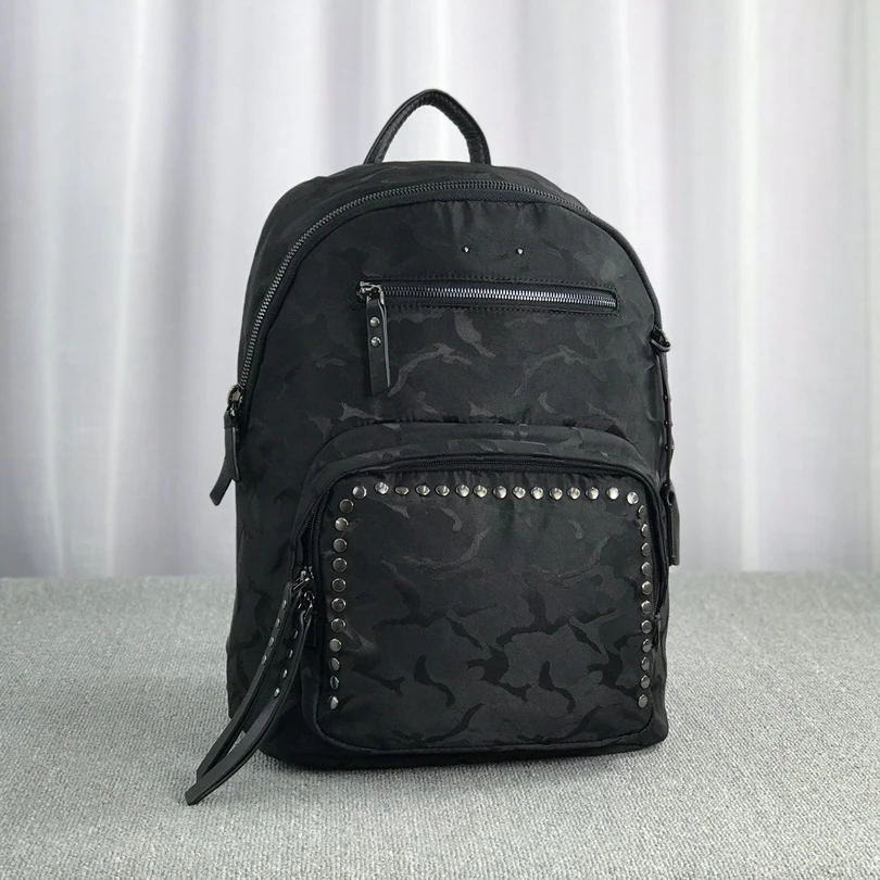 

have logo high quality Voyageur Series Nylon Fashion Casual Ladies Waterproof Rivet Backpack Business Travel Small Bag 196336