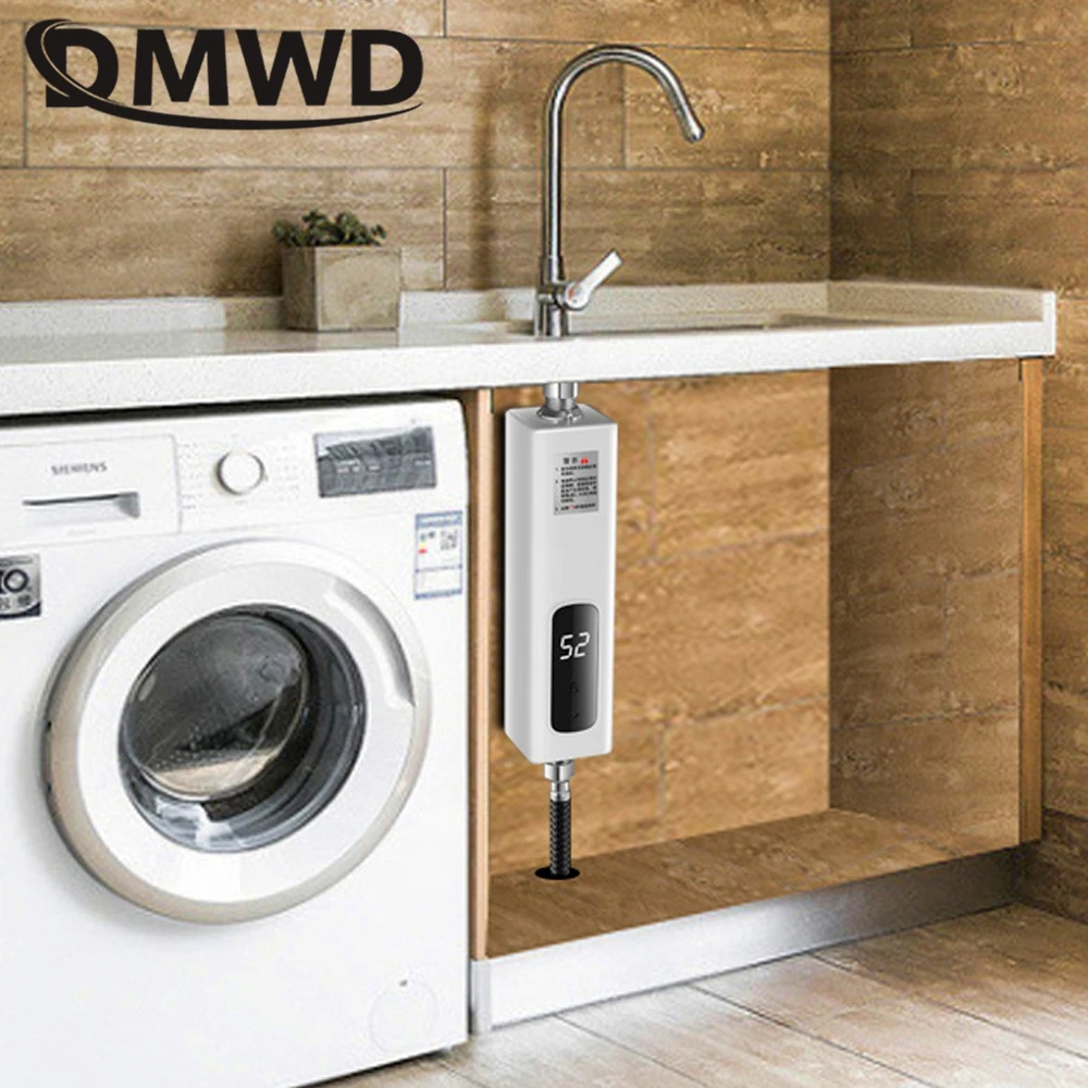 DMWD Household Electric Heater Instant Heating Water Machine Free Water Storage Warmer With Shower Head Quickly Heating 220V
