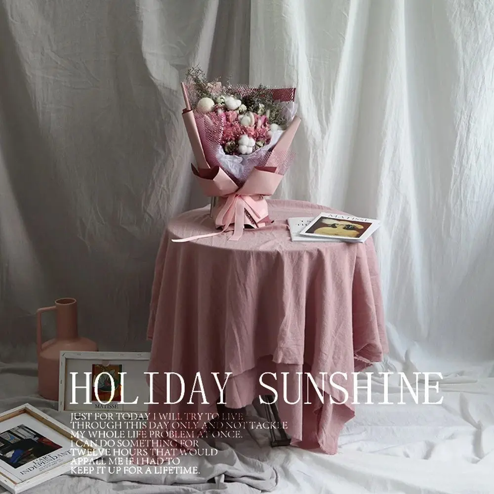 Cotton Linen White & Gray Photography Backdrop