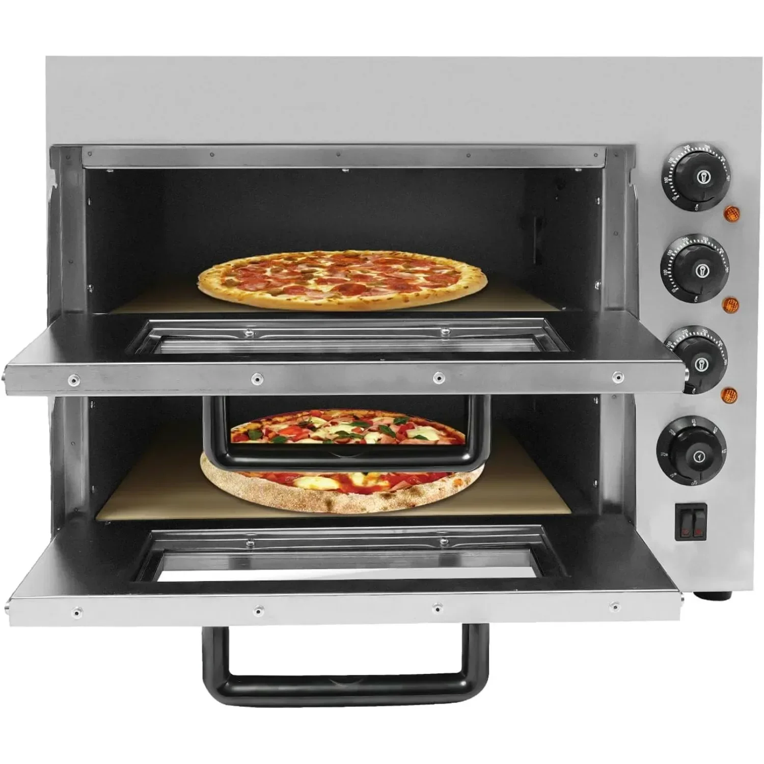 3KW Gewerblicher Elektrischer Pizzaofen, Flammenpizzaofen, Geeignet für Haushaltsküchen, Restaurants, Pizzerien und Bäckereien – Detail 2