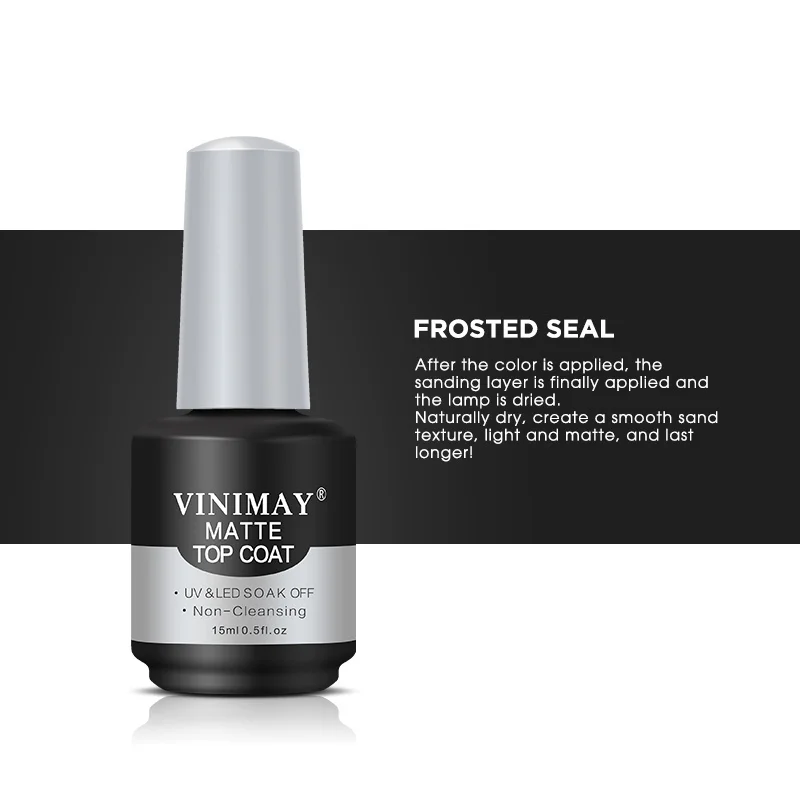 VINIMAY Base Top Coat Gel Nail Polish Acid free Primer Varnish Hybrid Semi Permanent Matte Top Sonax Nails Reinforce Rubber Base 5