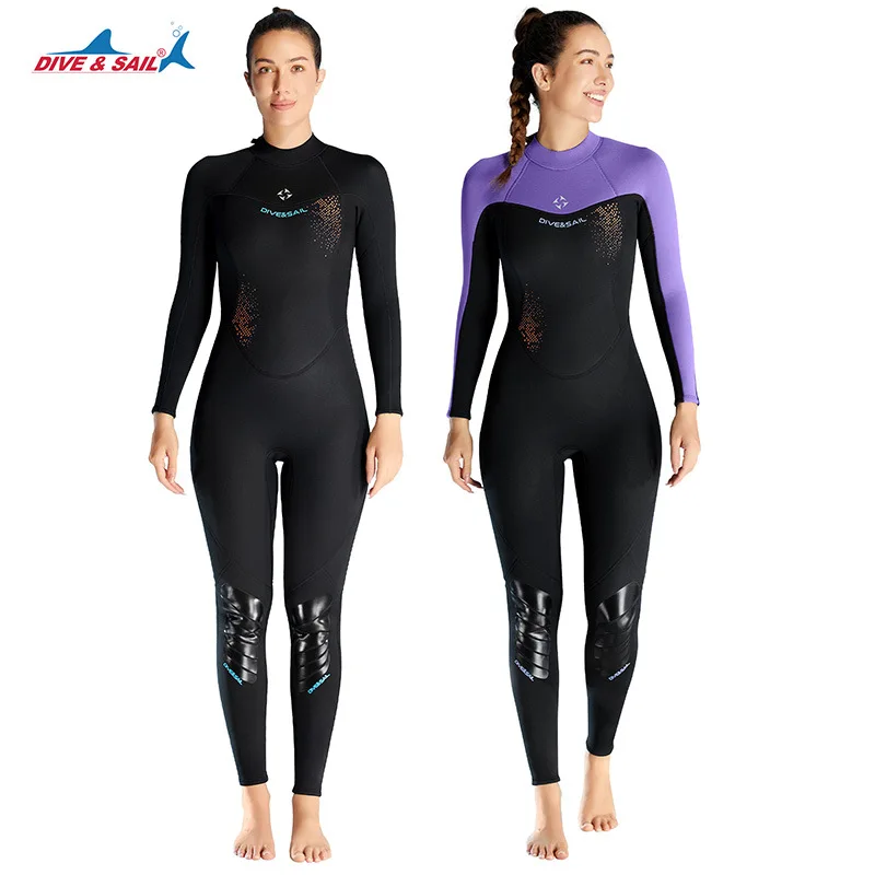 

Europe and America3MMThermal Diving Suit Women's Thickened One-Piece Long-Sleeved Diving Suit Large Size Surfing Snorkeling Wint