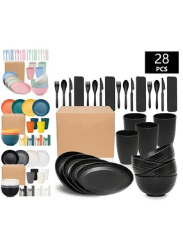 28pcs Plastic tableware set 1