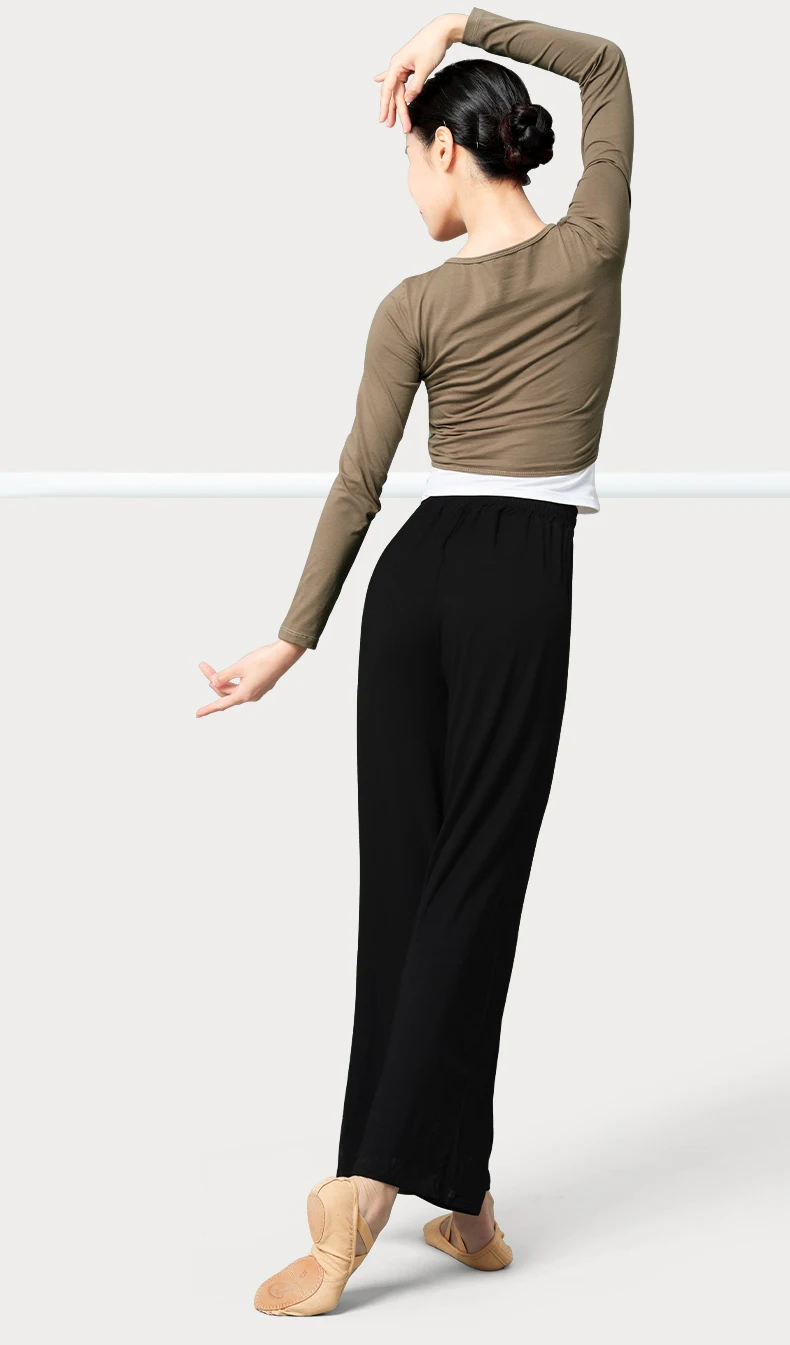 Frauen Tanz Tops Ballett Tanz Bluse Moderne Klassische Tanz Mäntel Langarm Erwachsene Teen Dance Tops Ballett Outfits – Detail 10