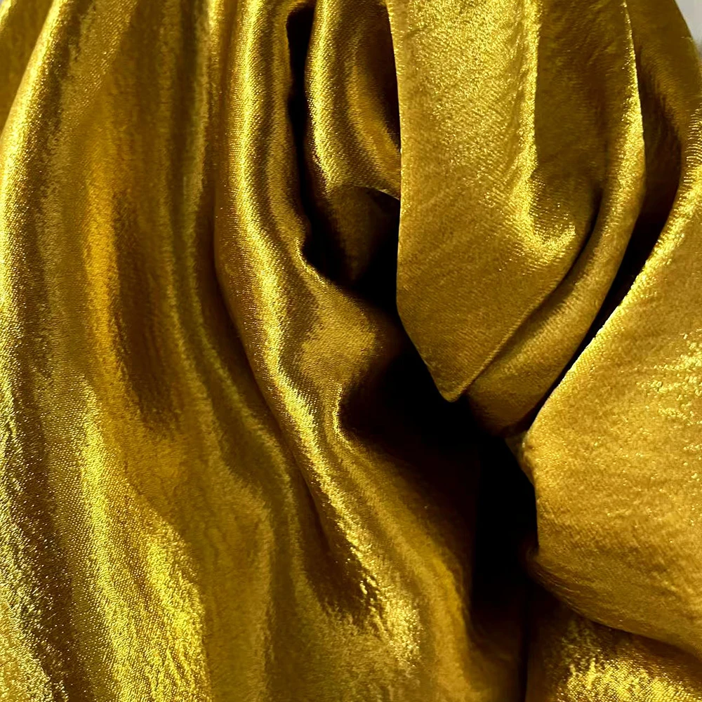 Gold silver red white Mercerized Satin Fabric Skirt Dress Shirt Sewing Fabric By yard Handmade DIY Patchwork Decoration Cloth