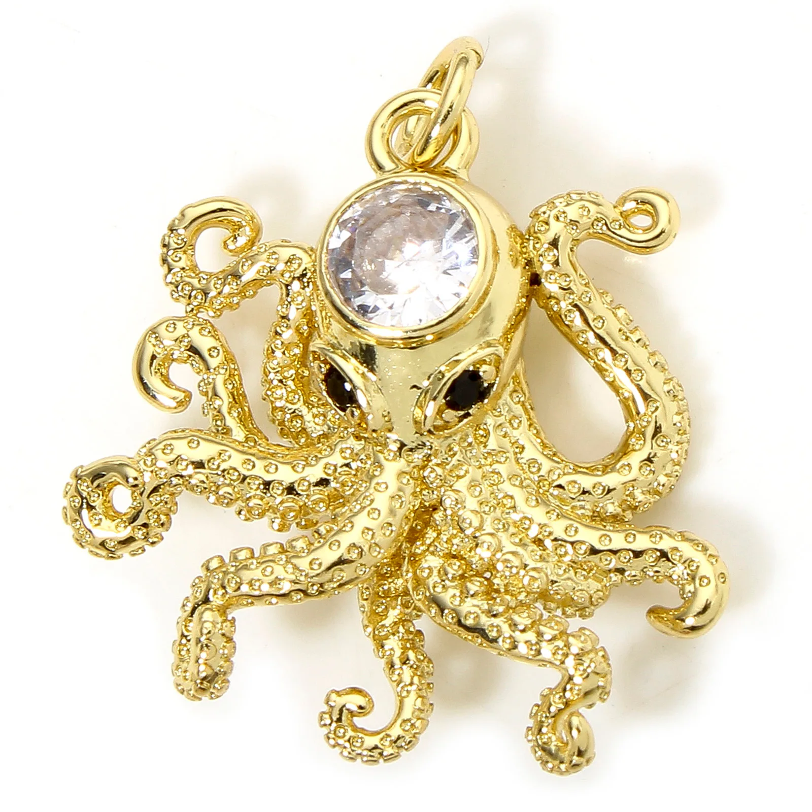 1PC Messing Ozean Charms für Schmuckherstellung 18K echt vergoldet Muschel Schildkröte Wal Oktopus Anhänger Halskette Armband DIY – Detail 12