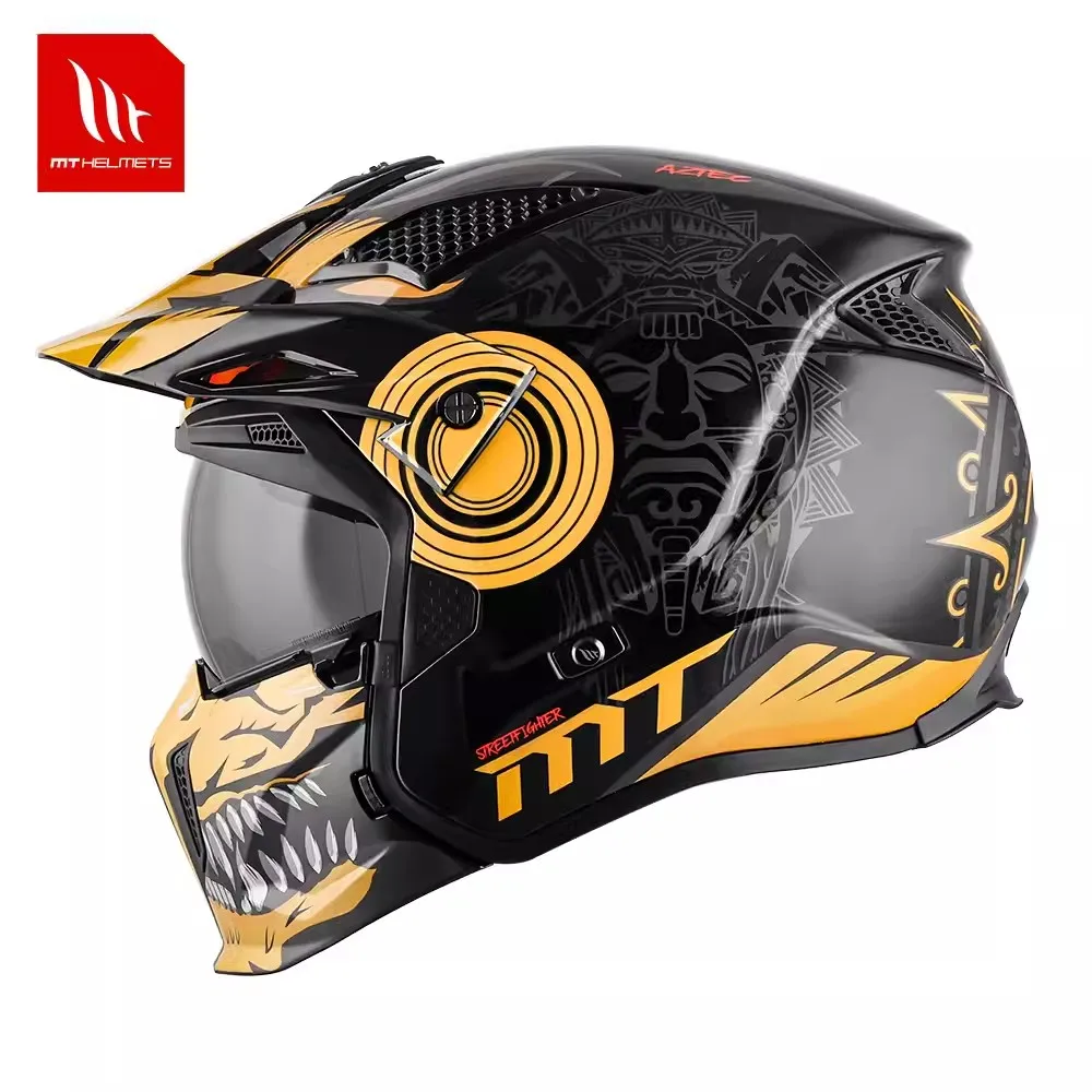 Casco de cara abierta MT StreetFighter para motocicleta, cascos deportivos  duales, todo terreno, pruebas modulares, DOT ECE, todas las estaciones -  AliExpress