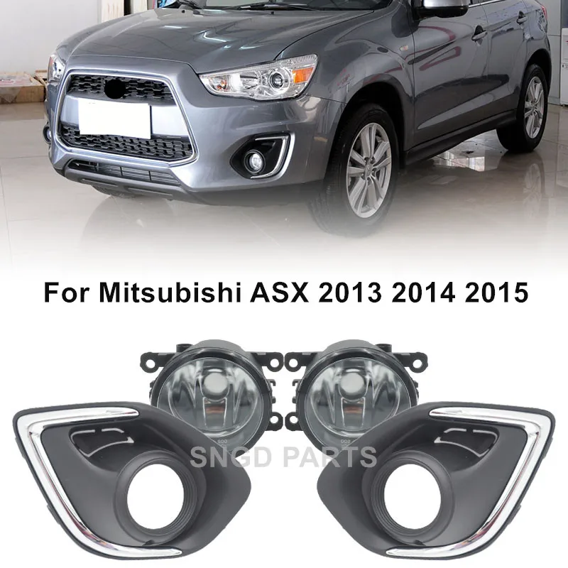 For Mitsubishi ASX Outlander Sport ES 2020 2021 Carbon Fiber Rear Reflector Fog Light Lamp Cover Trim Bezel Frame 87672974 - View #2