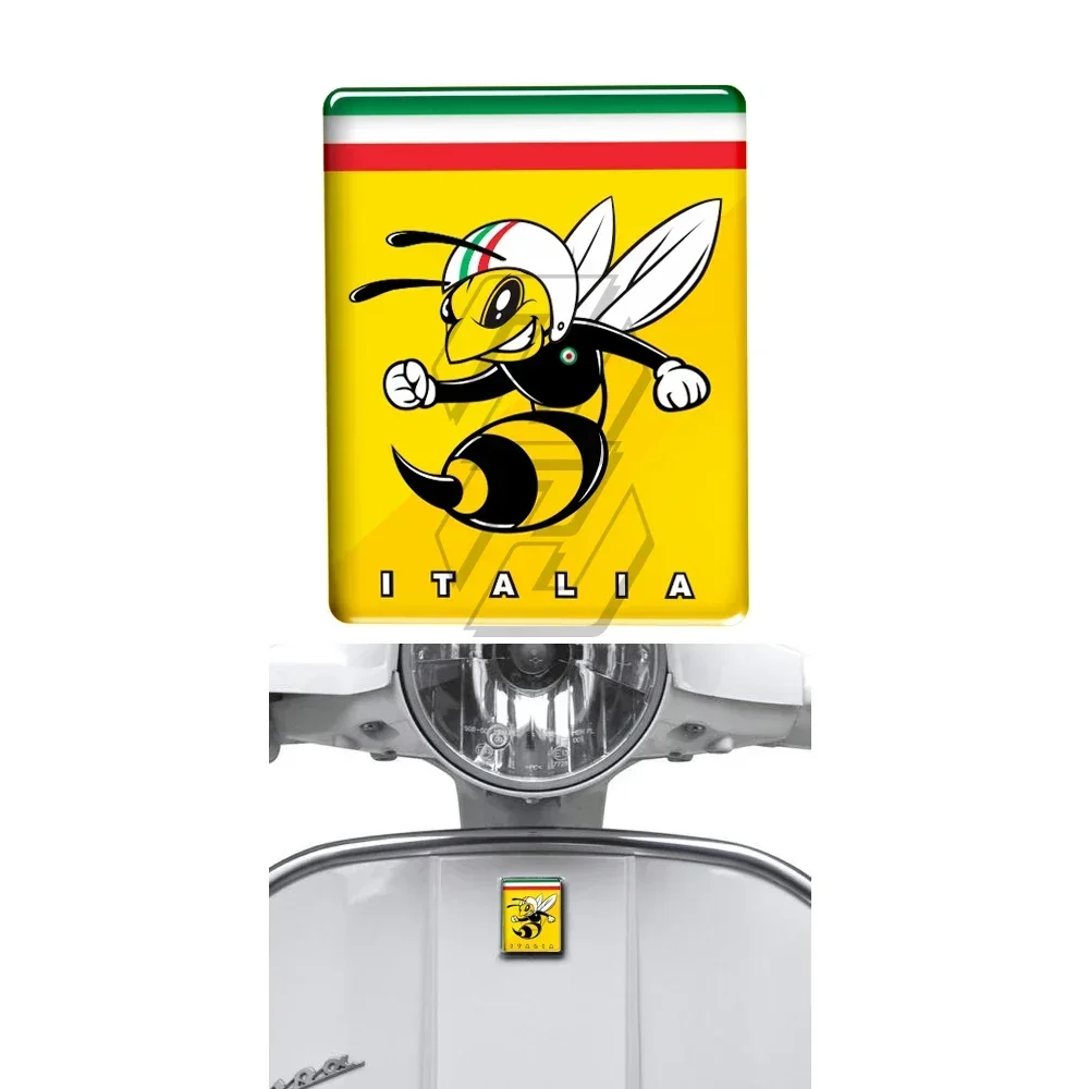Für Vespa Logo Aufkleber Front Abzeichen Overlay Italienische Flagge Mio Wasp 3D Aufkleber Aufkleber GTS GT ET PX – Detail 2