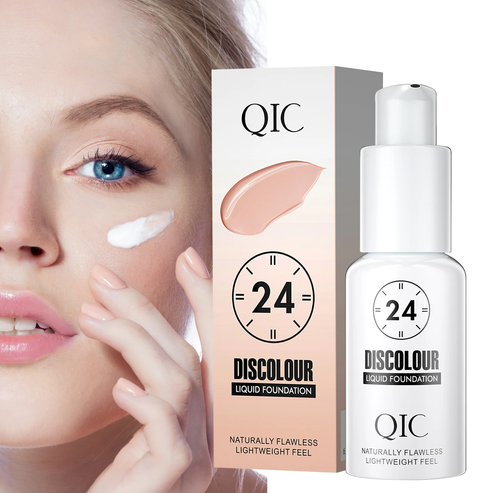 

Sdotter Liquid Face Foundation Color Changing 30ml Makeup Foundation Full Coverage Water Sweat-Proof Matte Makeup Foundation Liq