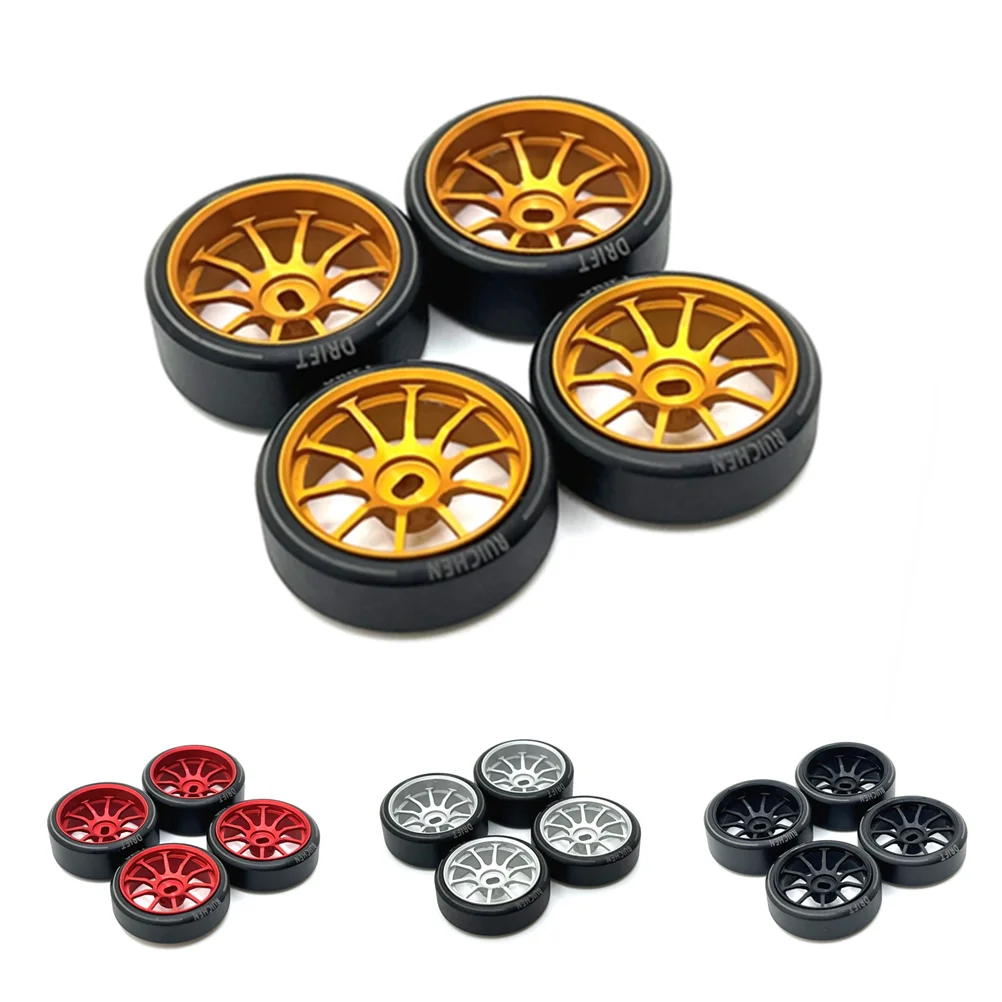 1/28 27mm Drift Tire Tyre Metal Wheel Rim for Wltoys 284131 K969 K979