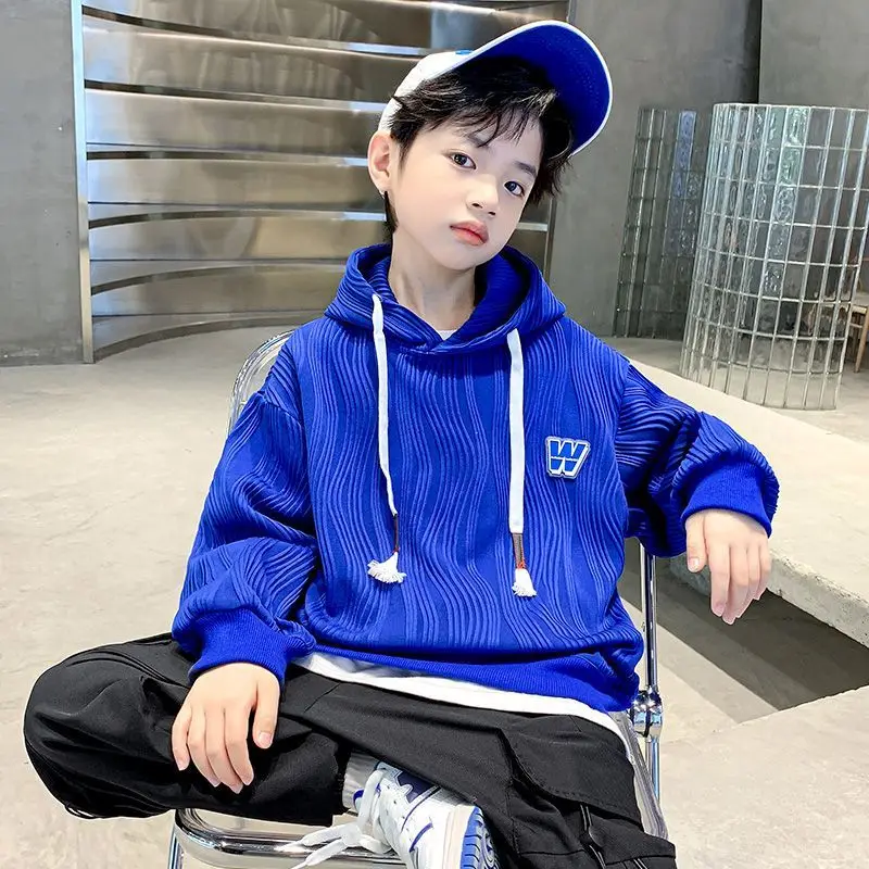 

4-14 Years Fashion Hoodies Children Merry Christmas Sweatshirts 2022 Girls Boys Long Sleeves Casual Solid Hooded Tops