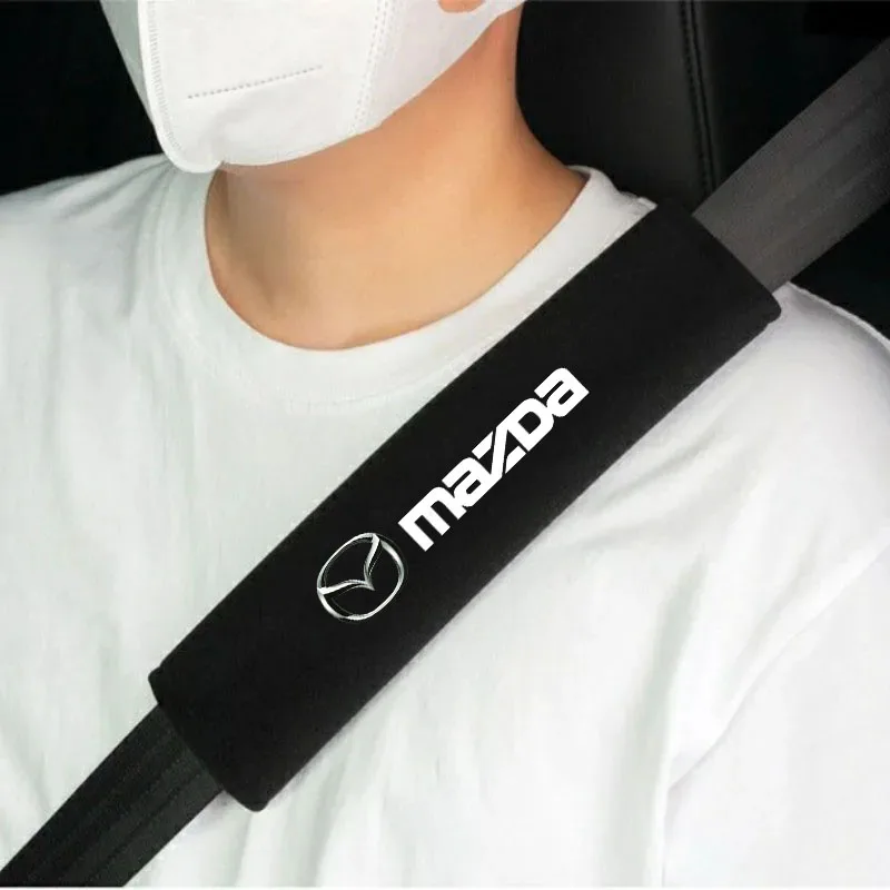 마쯔다 2 3 4 5 6 7 8 323 626 CX-3 5 8 9 MX-5 30 RX-8 용 2개 자동차 안전벨트 면 소재 어깨 보호대 커버