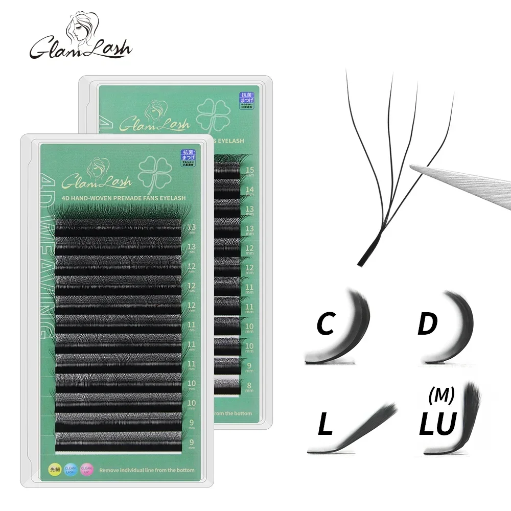 GlamLash Premium Faux Mink Volume Eyelash Extensions - Soft and Natural Finish