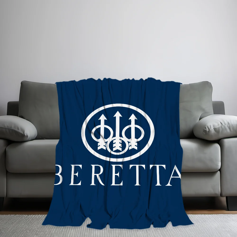 Fashion Gun B-Beretta Cool Blanket Skin friendly comfort warm soft plush blanket suitable sofa living room office bedroom 3