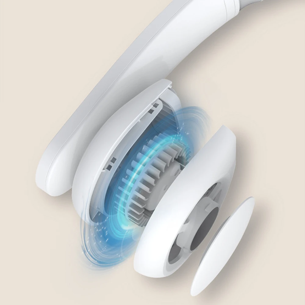 Bladeless Fan Hanging Neck Leafless Fan Rechargeable Fan Mute Sports Fans for Home Outdoor Portable Fans Semiconductor cooling_voghion.com