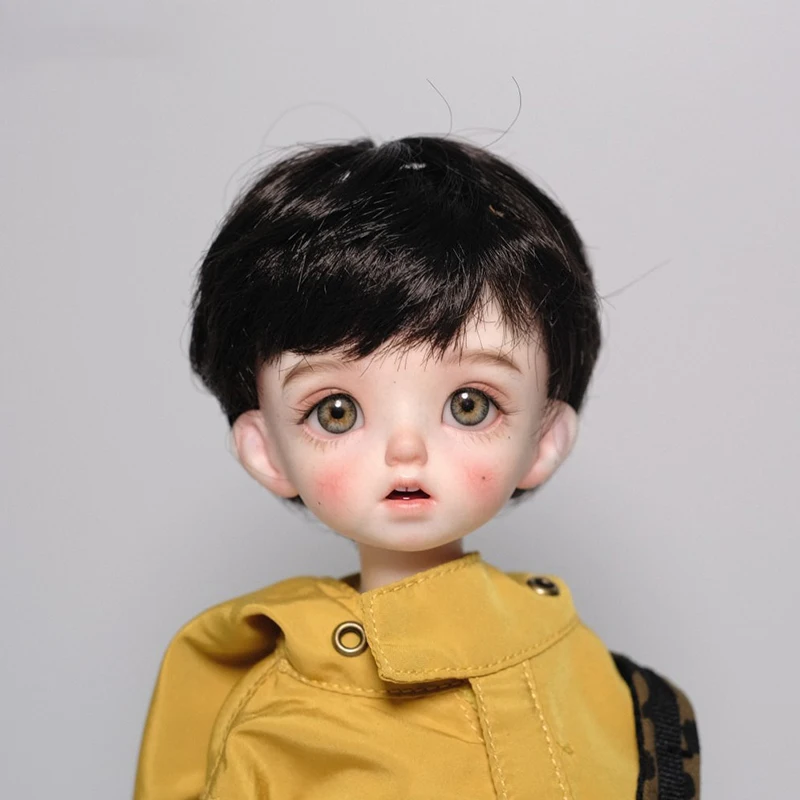 

BJD Doll Wig For 1/6 Size Doll Accessories Wig Toy Tress For Dolls Faux Mohair Fashion Gold Short Hair For Boy OB11 Doll