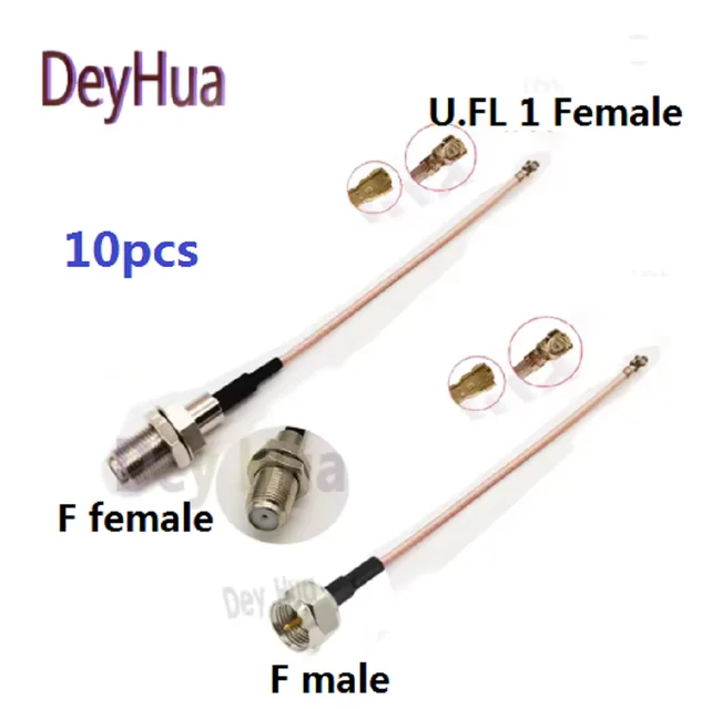 สายเคเบิลเสาอากาศ RF 10/100 ชิ้น แบบ F ตัวเมีย ไปยัง UFL 1 MHF4 สายเคเบิล RG178 ขนาด 1.13 0.81 สายเคเบิล F ตัวเมีย ตัวผู้ ไปยัง U.FL 1 สายเคเบิลไฟเบอร์แบบประกอบ 1