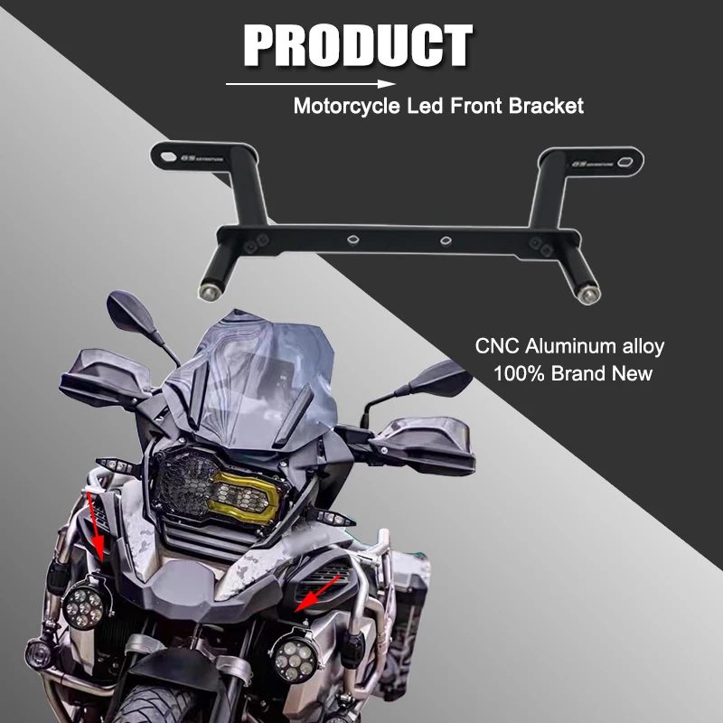 Aluminum Motorcycle Led Driving Lights Auxiliary Light Mounting Front Bracket For BMW R1200GS R1250GS LC ADV Adventure 2014-2022