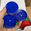 12Pcs/Pack Dia:60MM 3 Layers Pure Mackaki Plastic Pepper Mill Acrylic Spice Crusher Hand Muller Mixed Color 6