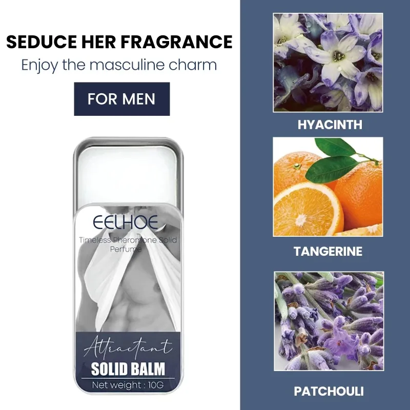 10g Solid Balm Men Women Pheromone Perfume Natural Fresh Long-lasting Fragrance Couple Date Flirting Perfume Portable Balm