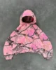 Akimboclub New Fashion Pink Leaf Pattern Pants American Street Casual Sweatshirt Men Hip Hop Gothic Loose Two Piece Set Hoodie 4