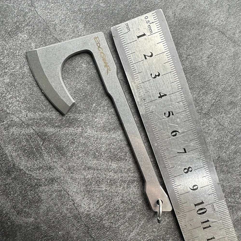 9Cr18Mov Stainless Steel Axe blade Kinfe Pendant Outdoor Decorations Necklace Bracelet Camping Gear EDC Tools K-sheath Bead Chai 3