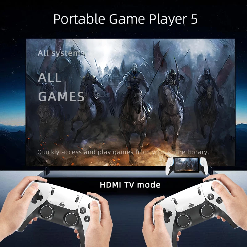 Portable Handheld Game Console, 256GB Storage, 7-Inch IPS Screen, Supports 30+ Retro PS1 and CPS2 Games and Emulators. - 4