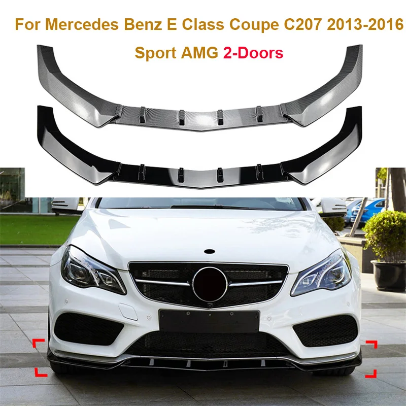 

2-Doors under Front Bumper Spoiler Splitter lower Chin Lip Blade guard For Mercedes Benz E Class Coupe C207 2013-2016 Sport AMG