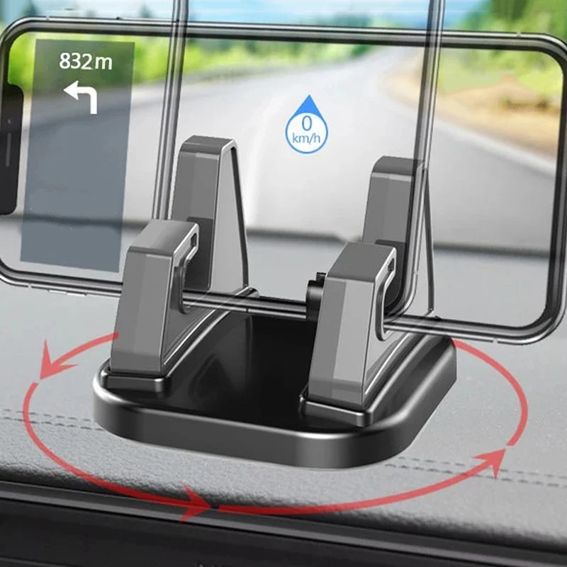 360 Degree Rotate Car Phone Holder Dashboard Sticking Mount Simple