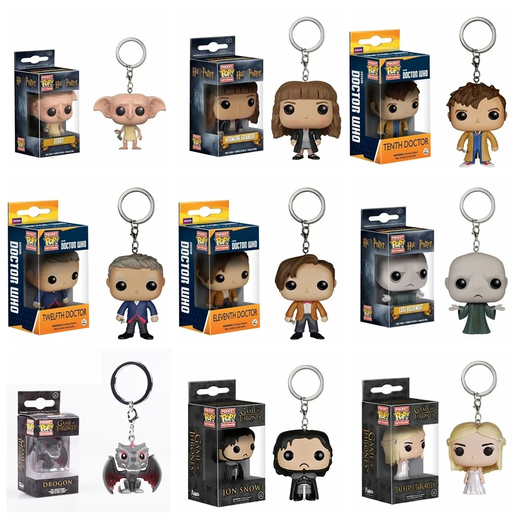 thumbnail image 5 of FUNKO POP Doctor Llavero Juguete Hermione Dobby TRONOS Snape DW RON GINNY WEASLEY Voldemort Muñeca de vinilo JUEGO DE Jon Snow Juguete L04, 5 of 5