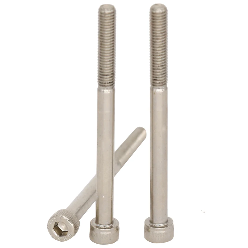 Tornillo hexagonal de acero al carbono niquelado de grado 12,9, tapa de media rosca, Copa Allen, M3, M3 x 45, M3 x 50, M3x50, DIN912