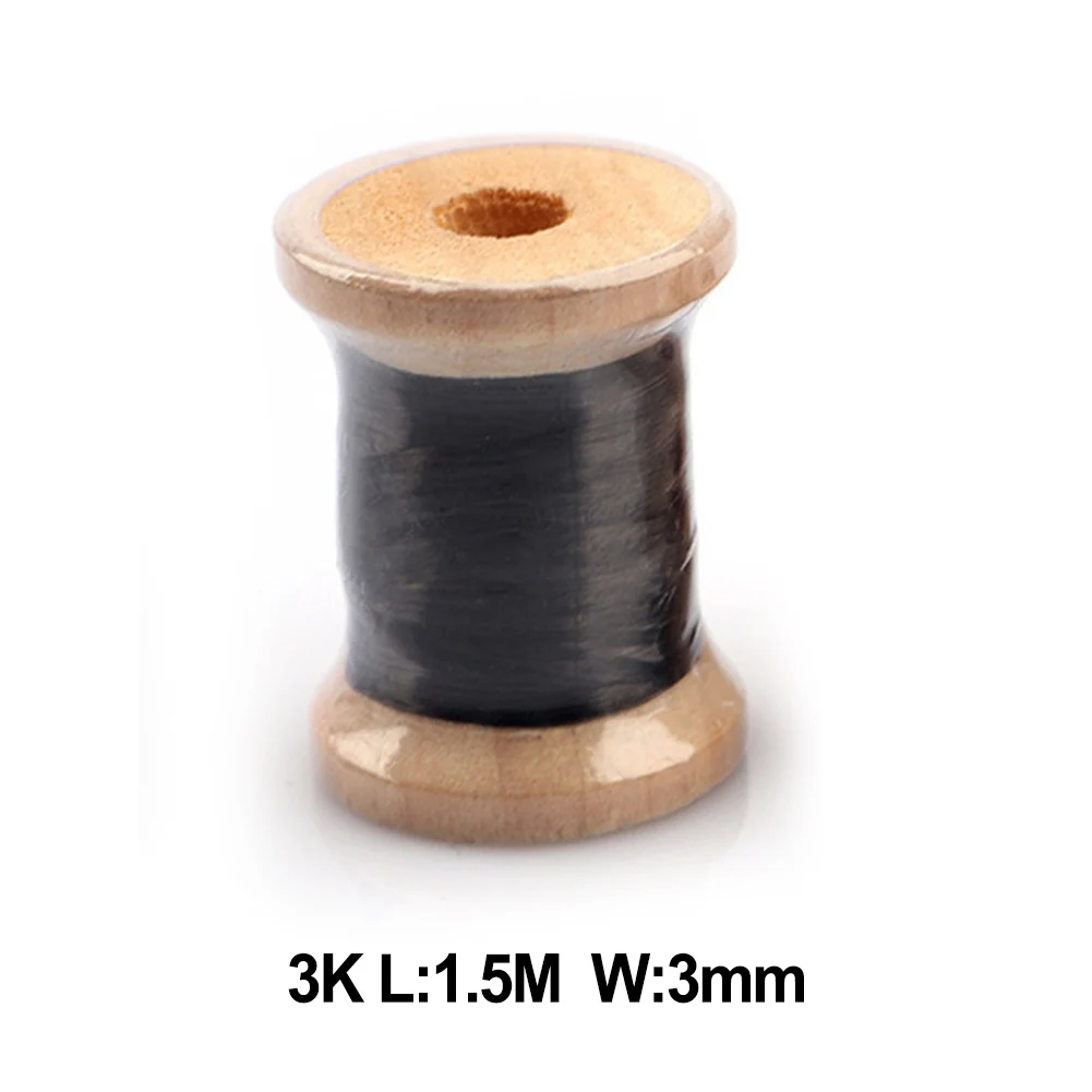 

Fishing Rod Guide Wrapping Lines Replacement Rod Building Rod Guide Spare Parts 3k/6k/12k Carbon Fiber Durable