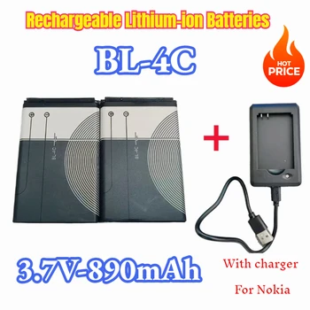 Batteria BL-4C 890mAh Bl4c batterie ricaricabili agli ioni di litio per Nokia 6100 6125 6136 6170 6300 6301 7705 7200 telefoni cellulari