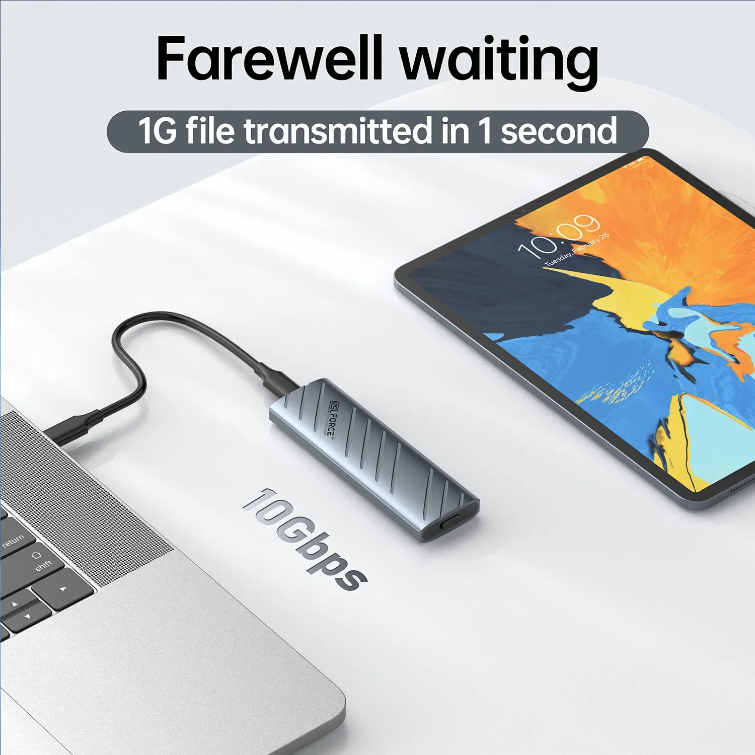 External hard docking station housing for m 2 nvme ssd external hard case Aluminum Alloy 2280 2242 2230 2260 enclosure usb sata
