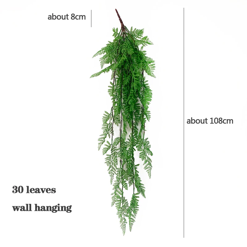 120cm Artificial Green Plants Persian Leaf Large Wall Hanging Fern Leaves  Vines Outdoor Bars Restaurants Decoration Materials - AliExpress