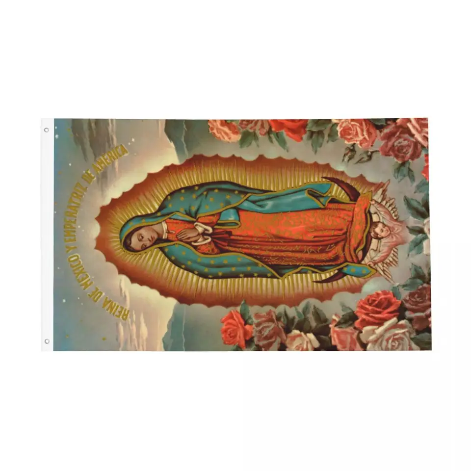 Bandiera Singola Della Vergine Maria, Nostra Signora Di Guadalupe, 3x5 - Foto 6