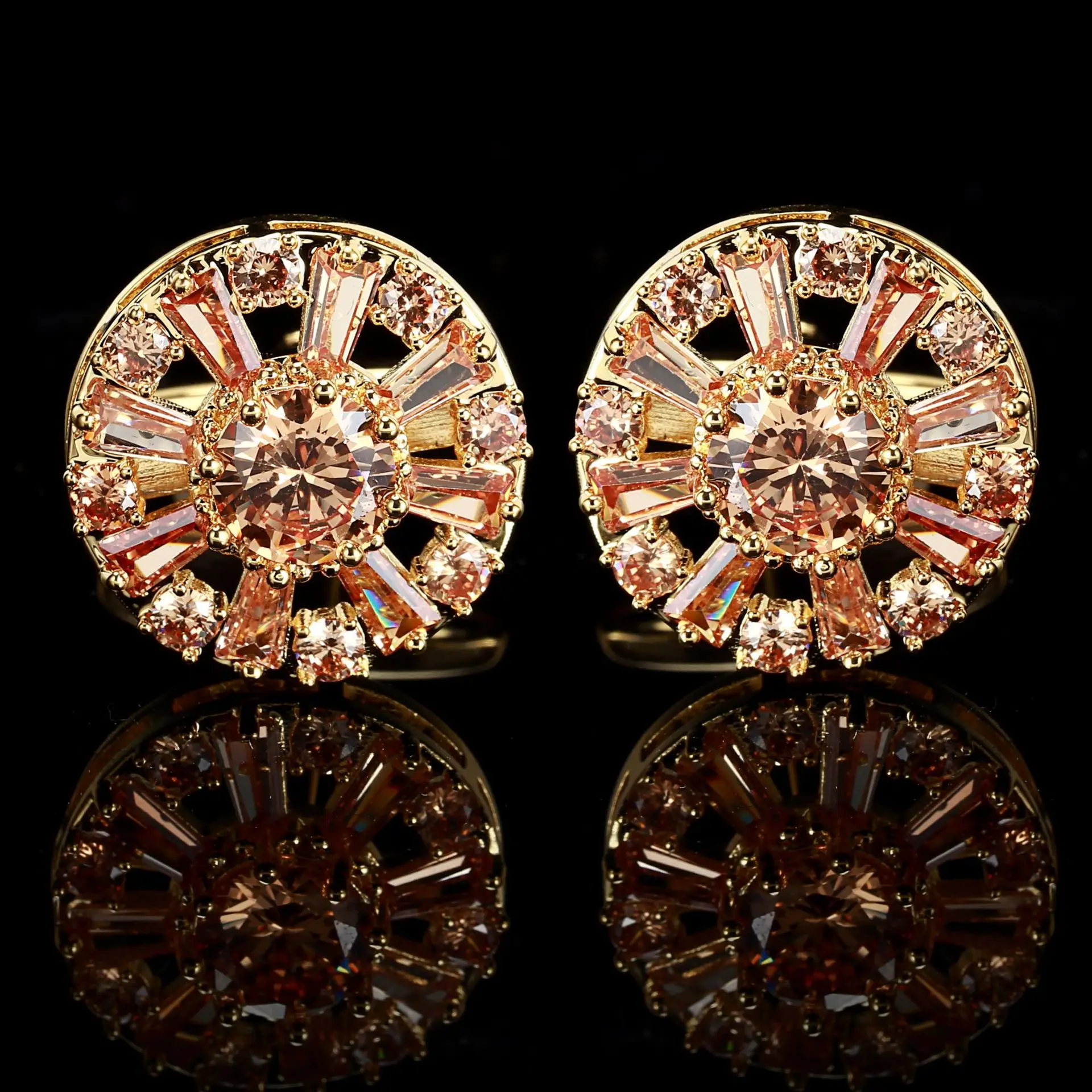 

Алмазные запонки высокого качества Медные хрустальные запонки для деловых мужчин Свадебная вечеринка французский стиль пуговицы рукава пуговицы подарок