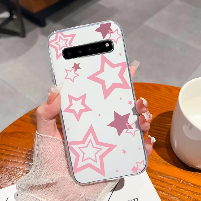 Romantic Rose Pattern Transparent TPU Silicone Anti-Slip Bumper Phone Cover