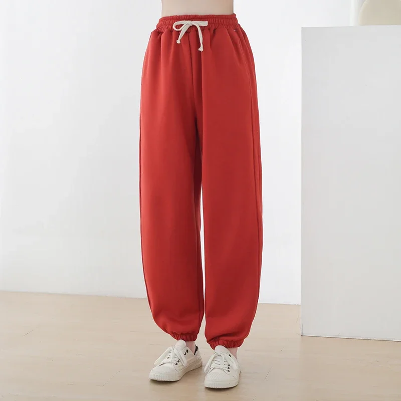

Women's Sports Pants Korean style Fashion High Waisted Joggers Plus Size Streetwear Harajuku Baggy Trousers for Female Vintage