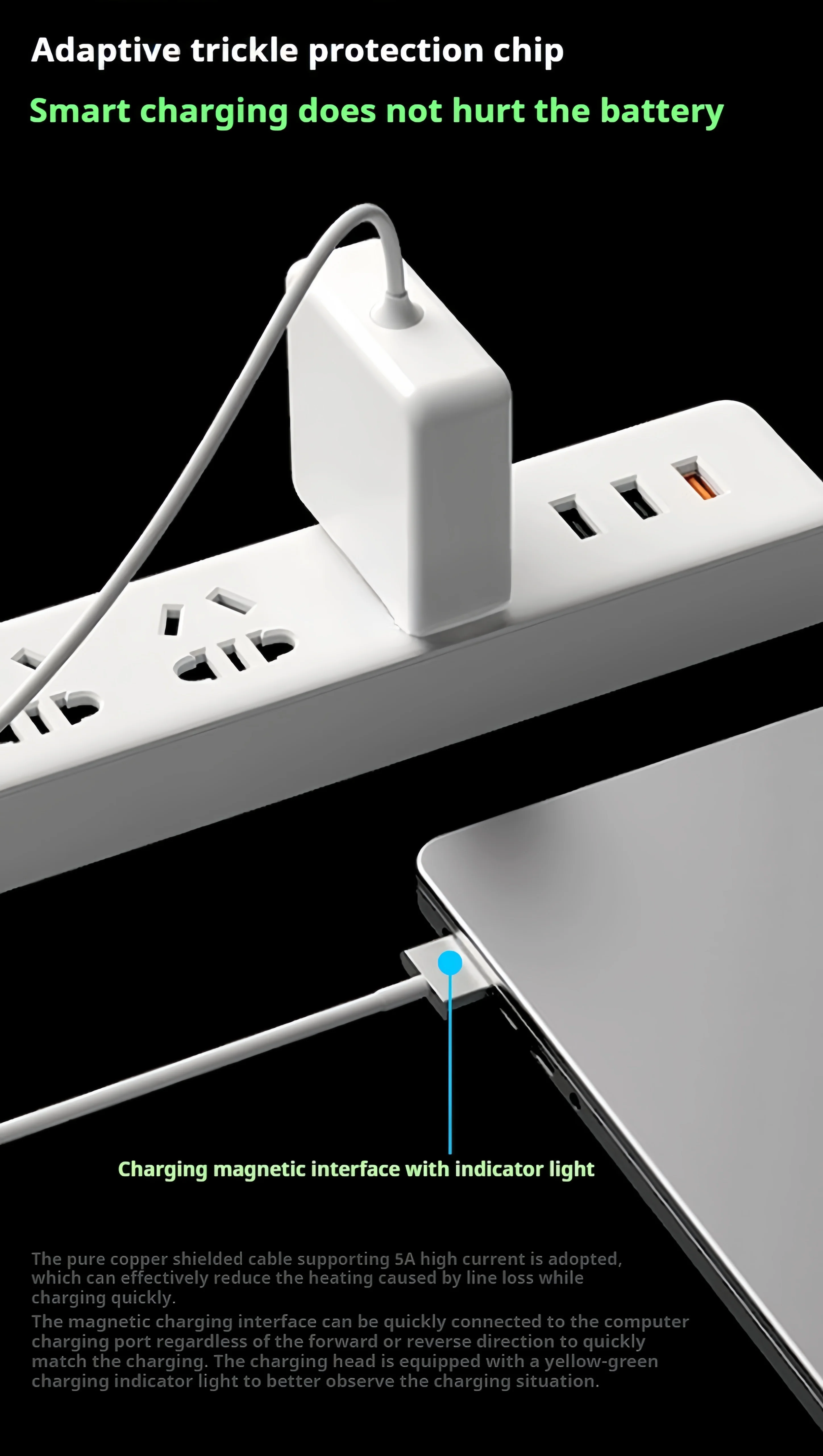 60W MagSafe1 L-Head-Ladegerät für Pro A1181/A1278 & Book Air 16,5V 3,65A Ersatzadapter | Magnetischer Sicherheitsstecker_voghion.com