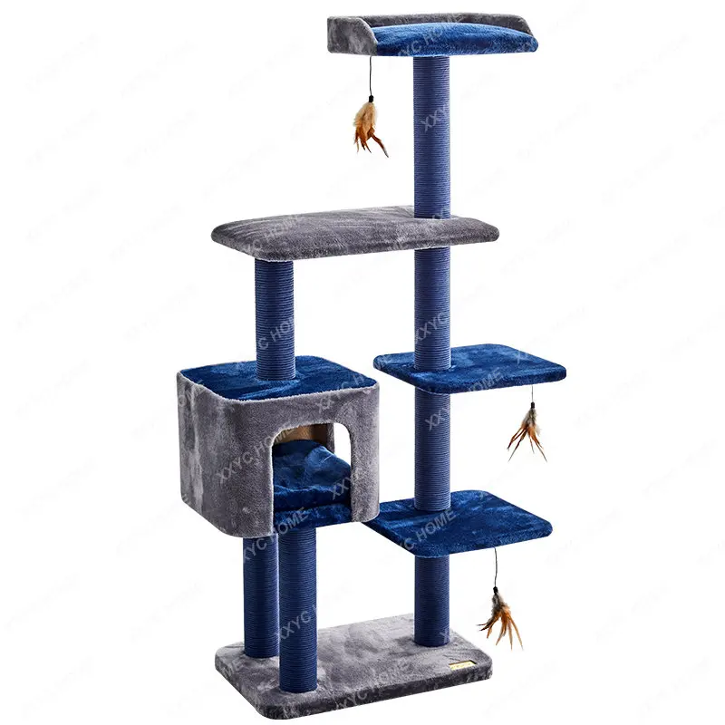 

Cat Climbing Rack Nest Tree Shelf Integrated Scratch Board Vertical Column pet Supplies