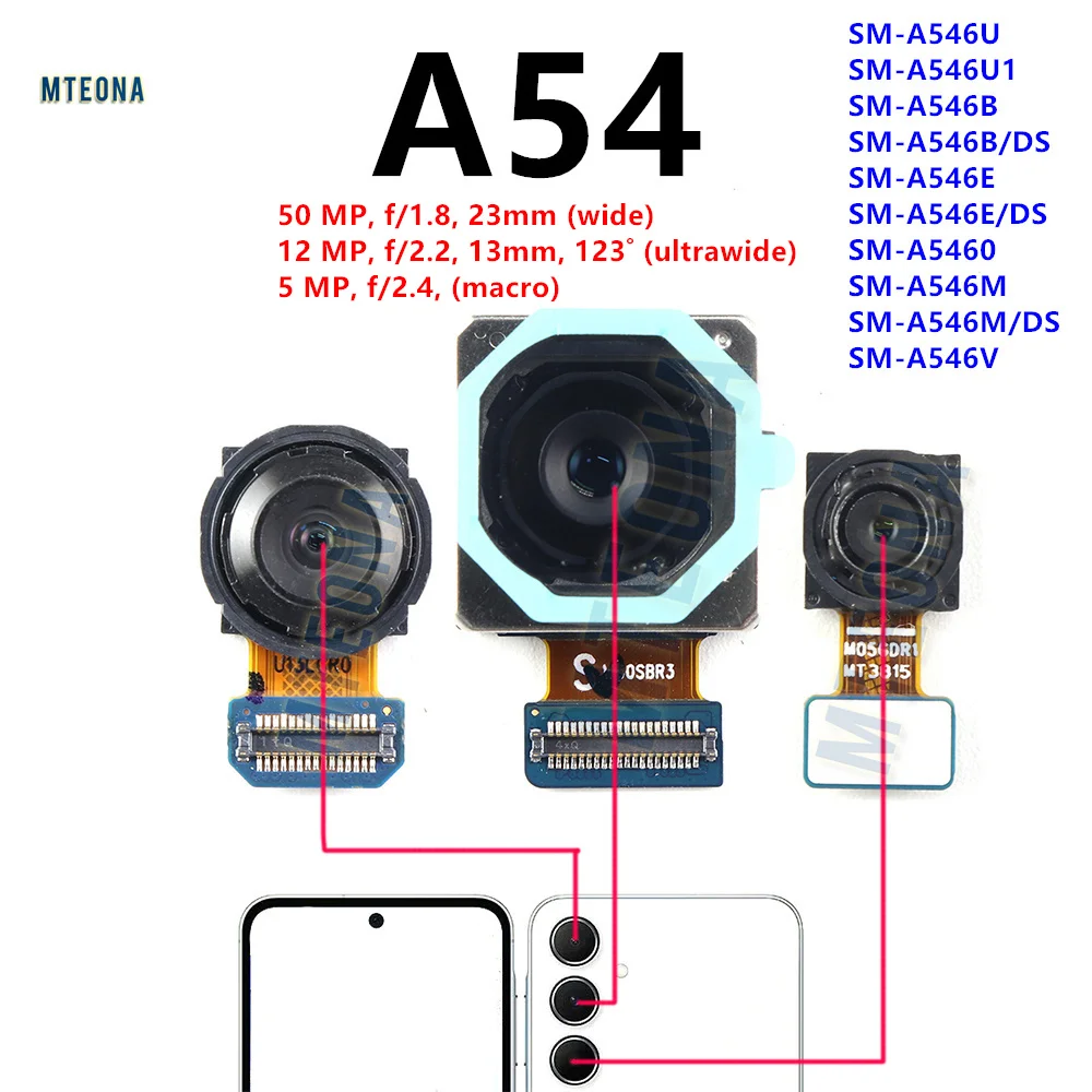 Enhanced Camera Module Replacement for Samsung Galaxy A Series - Front & Rear Views